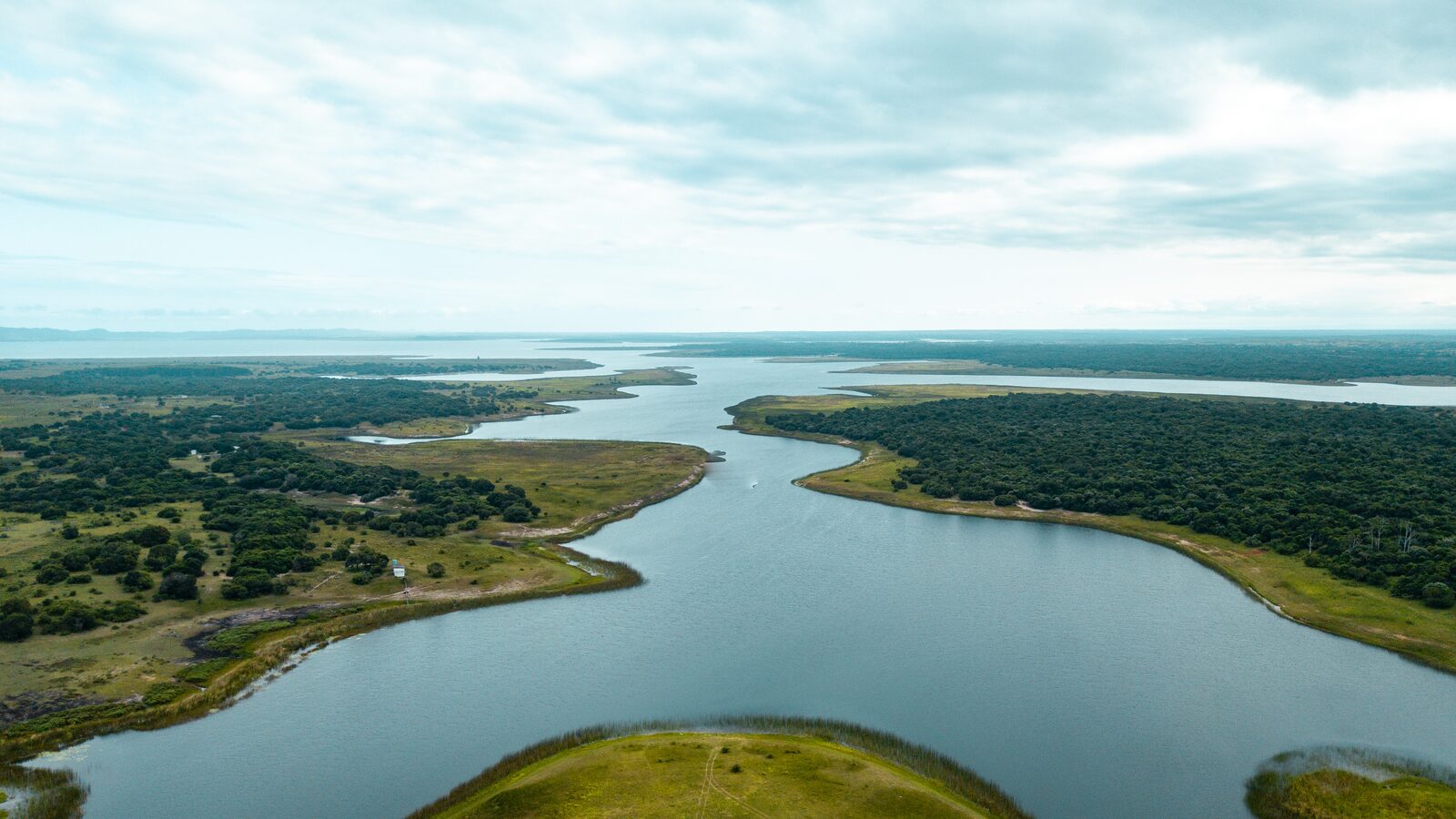 Lake Sibaya, the freshwater lake behind the dune forest at Mabibi